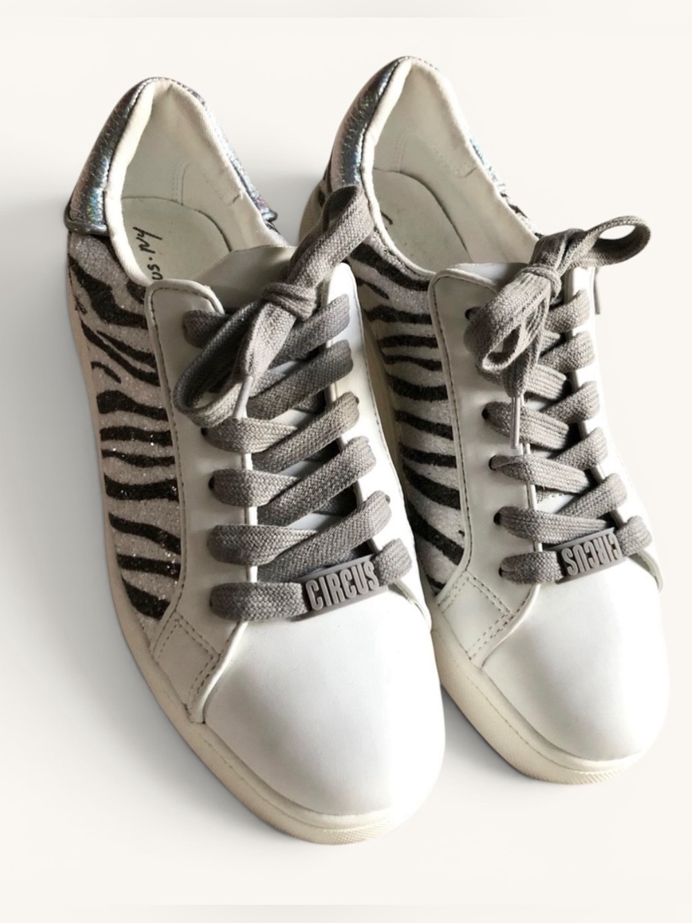 Sam Edelman Circus Devin Zebra Accent Lace Up Sneaker Tennis Shoe size 8 - Picture 2 of 15